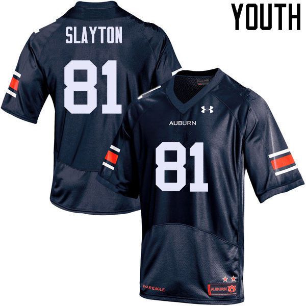Youth Auburn Tigers #81 Darius Slayton Navy College Stitched Football Jersey